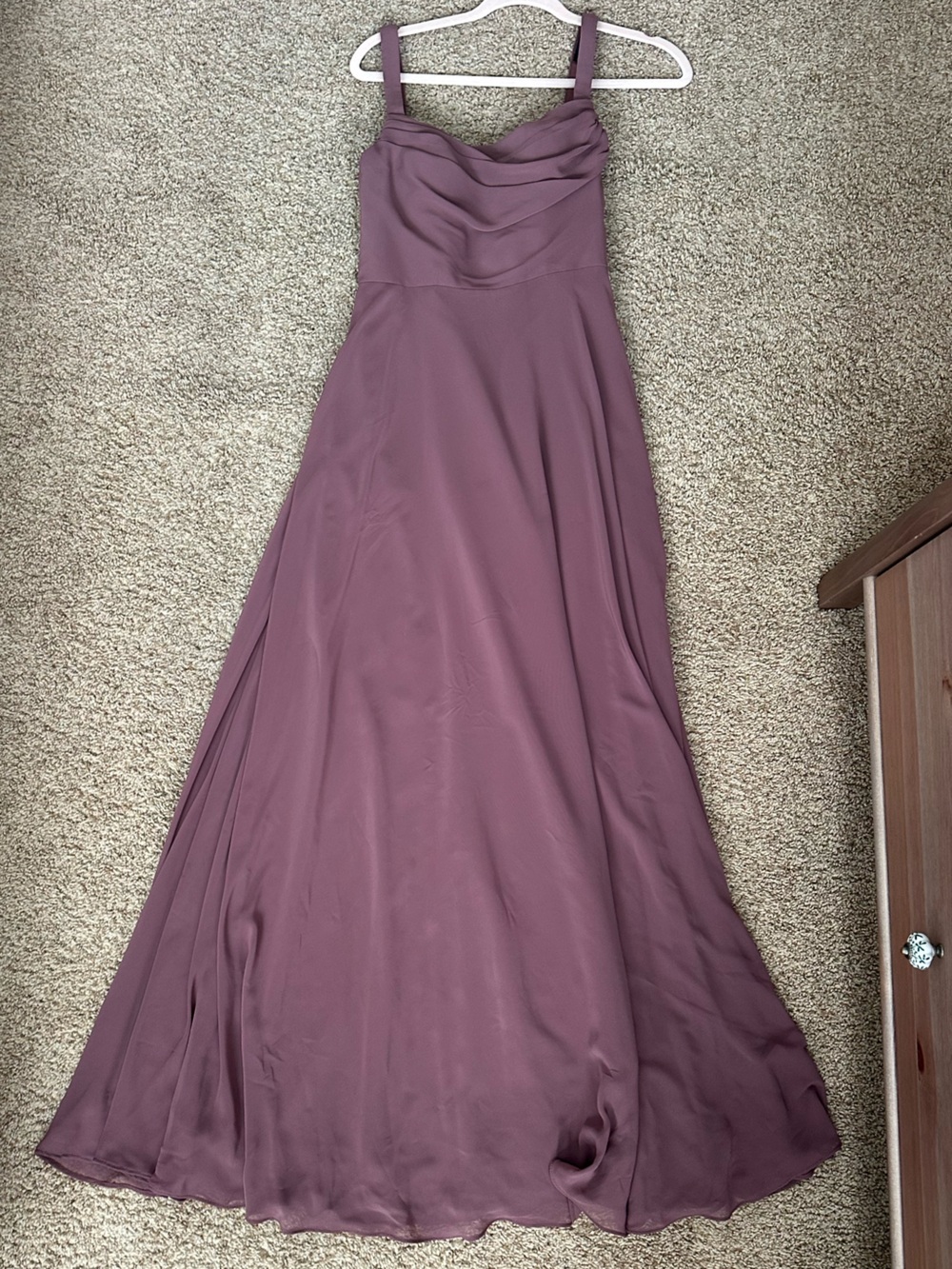Azazie Shaude A-line Pleated Chiffon Dress - Picture 3 of 4